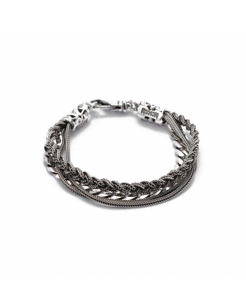 CHAIN AND BRAIDED BRACELET