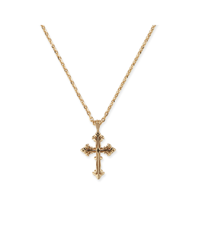GOLD SMALL AVELLI CROSS NECKLACE