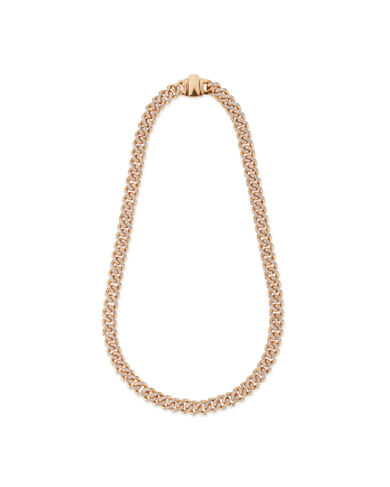 GOLD CRYSTAL CHAIN NECKLACE
