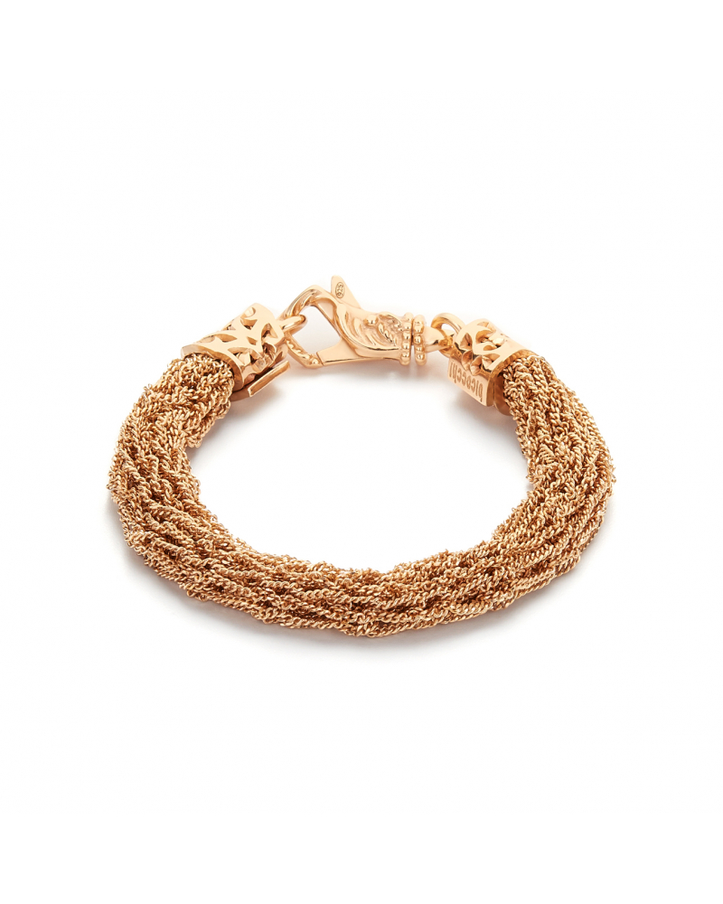 Large Gold Crocheted Bracelet