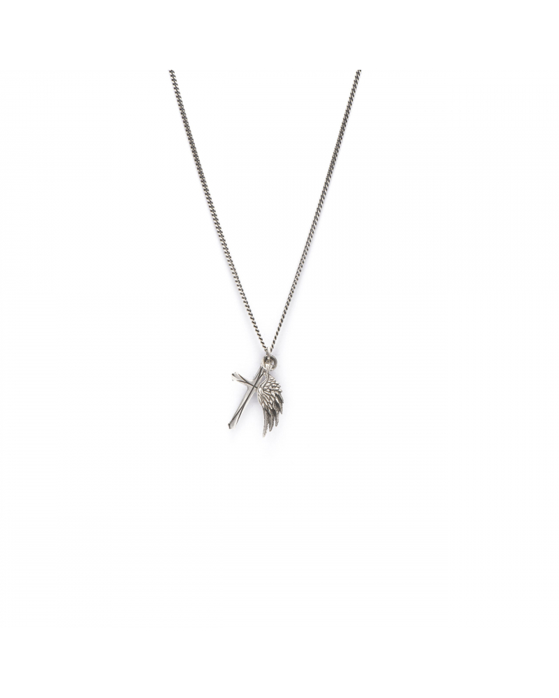 Cross And Wing Necklace