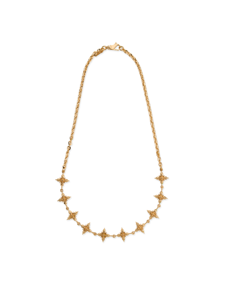 GOLD STELLA VENTIS HALF CHAIN NECKLACE