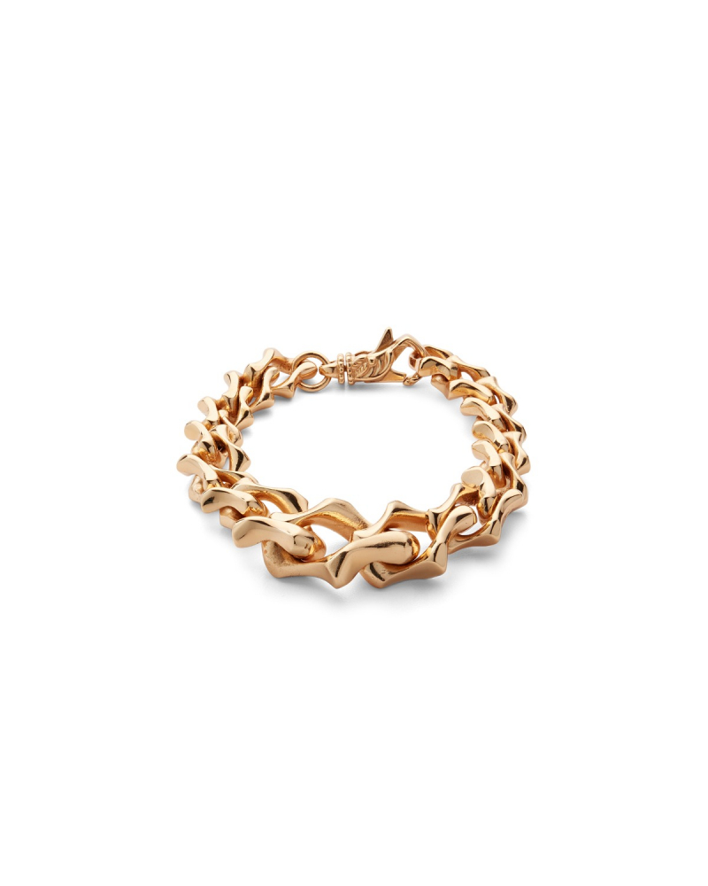 Gold oversized sharp link Bracelet