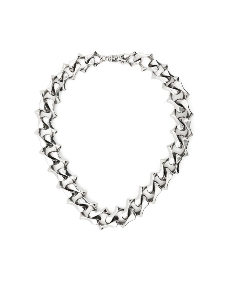 Oversized sharp link chain necklace