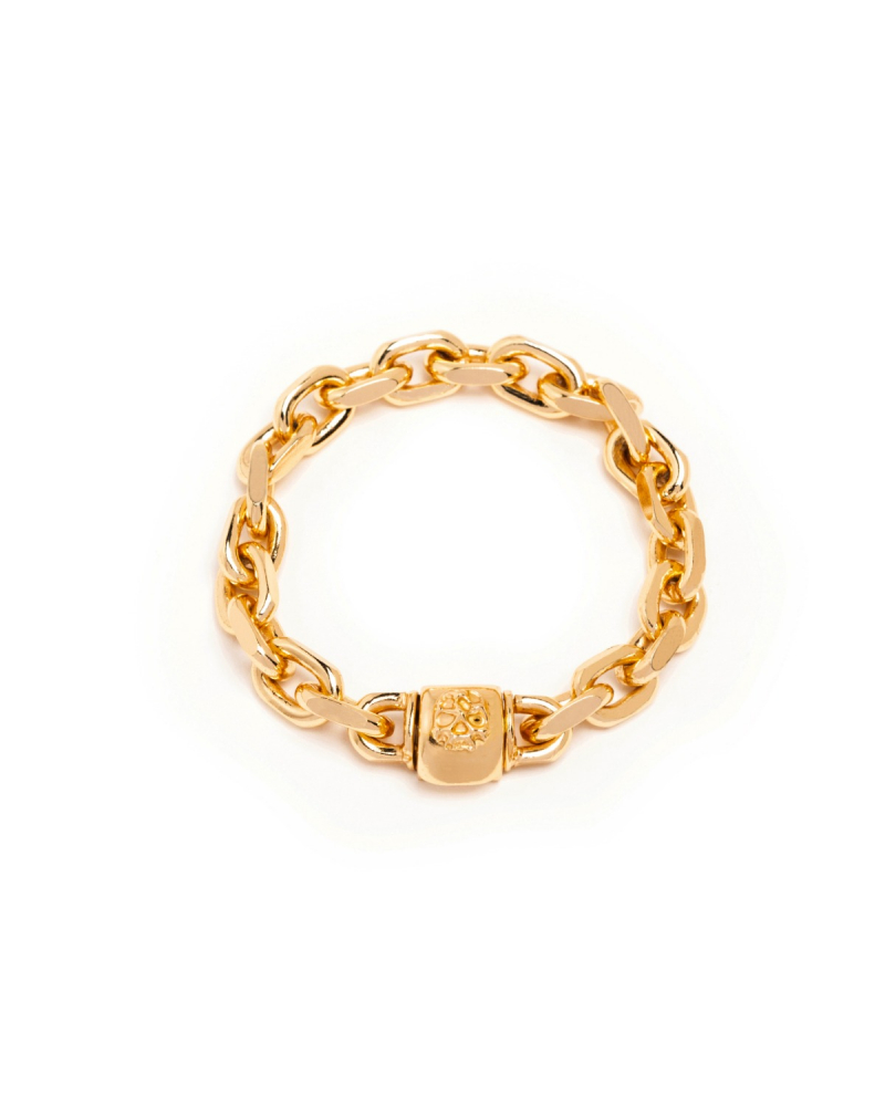Large Gold Link Chain Bracelet