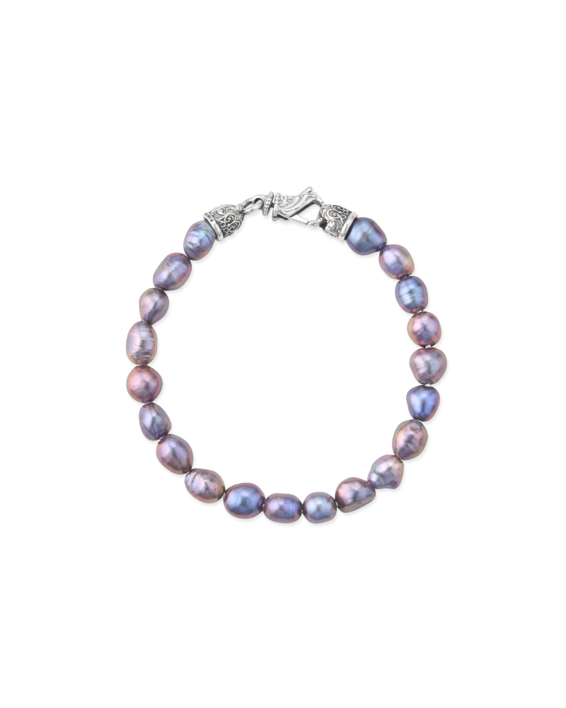 BLACK BAROQUE PEARL BRACELET