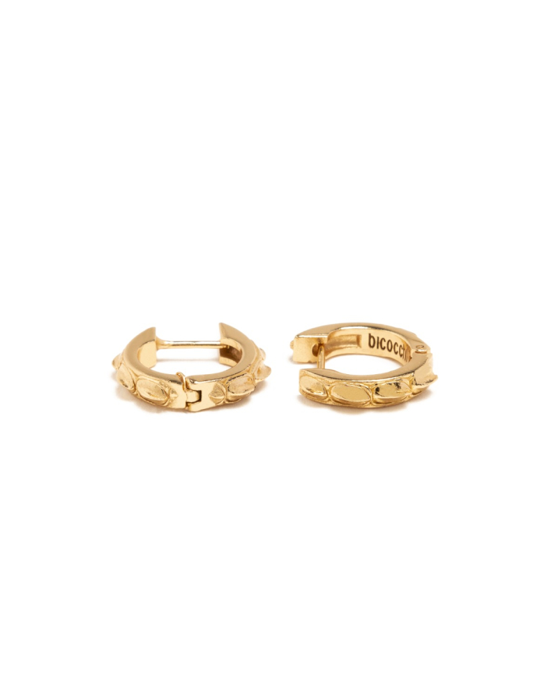 Gold Hoop Croc Earrings (Pair)