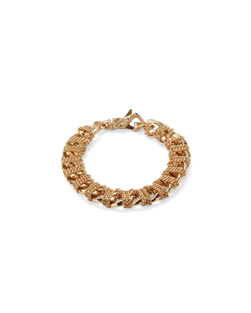 GOLD ENTWINED CHAIN BRACELET