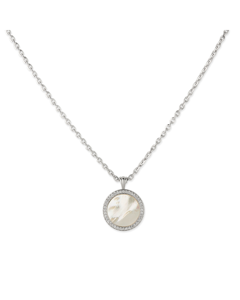DIAMOND MOTHER OF PEARL AMULET