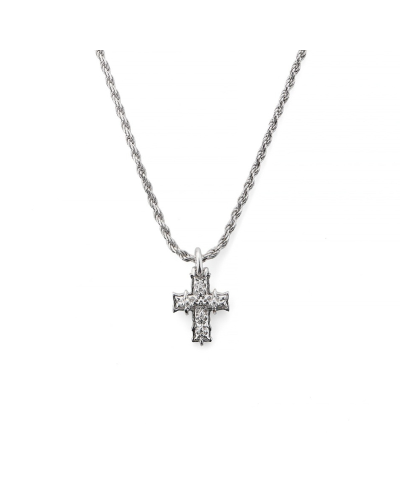 COLLANA CROCE NOTRE-DAME CON DIAMANTI 