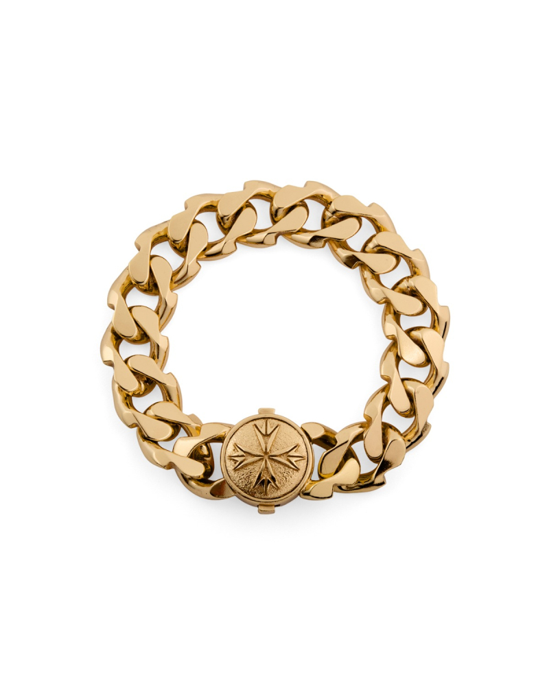 GOLD LARGE LOGO CHAIN BRACELET