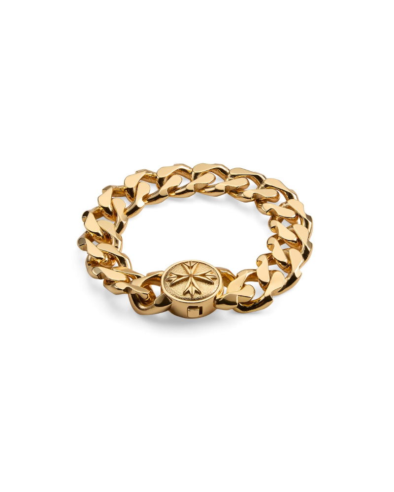 GOLD LARGE LOGO CHAIN BRACELET