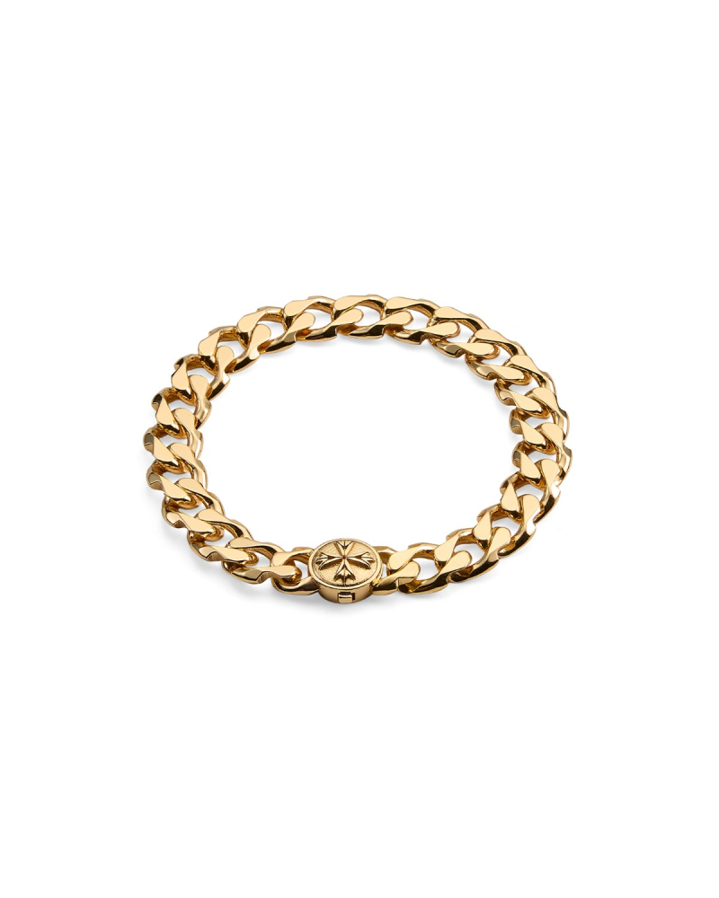 SMALL GOLD LOGO CHAIN BRACELET