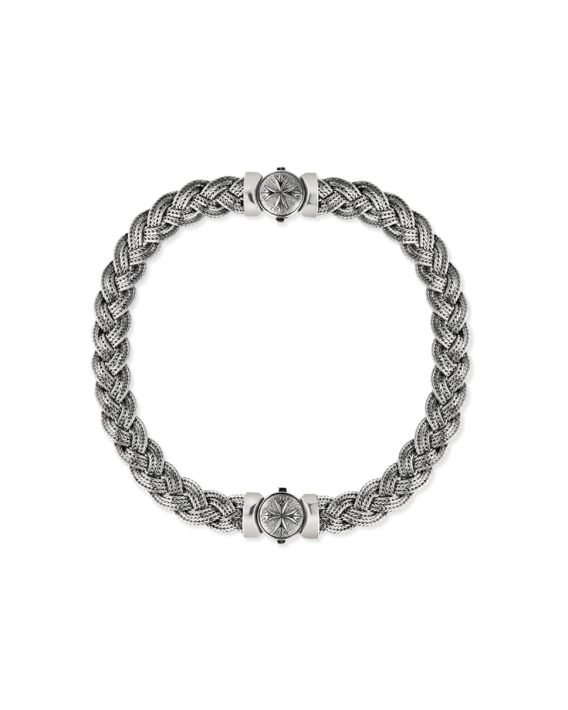 DIAMOND-CUT FLAT BRAIDED CHOKER 