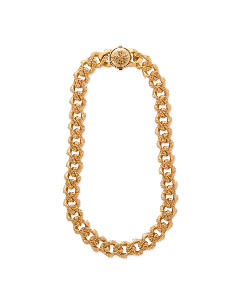 GOLD LARGE FLOURISH CHAIN NECKLACE