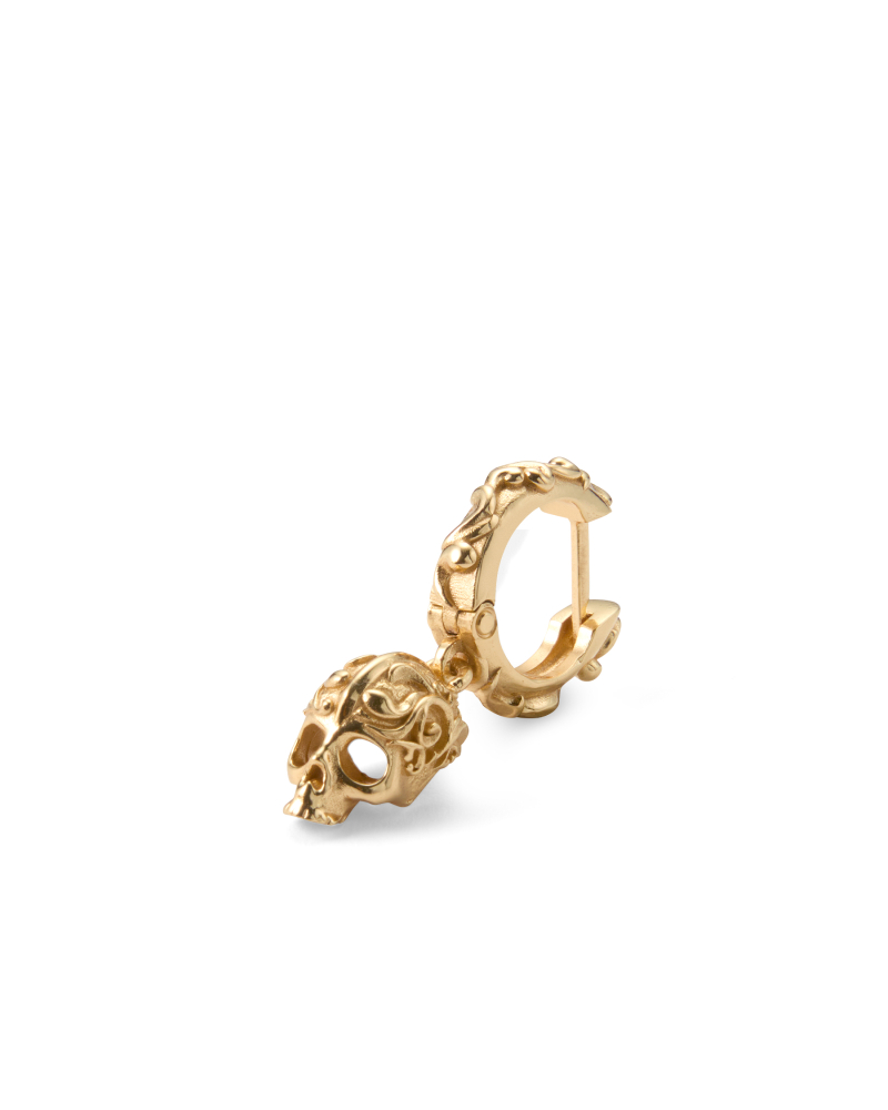 GOLD SKULL EARRING