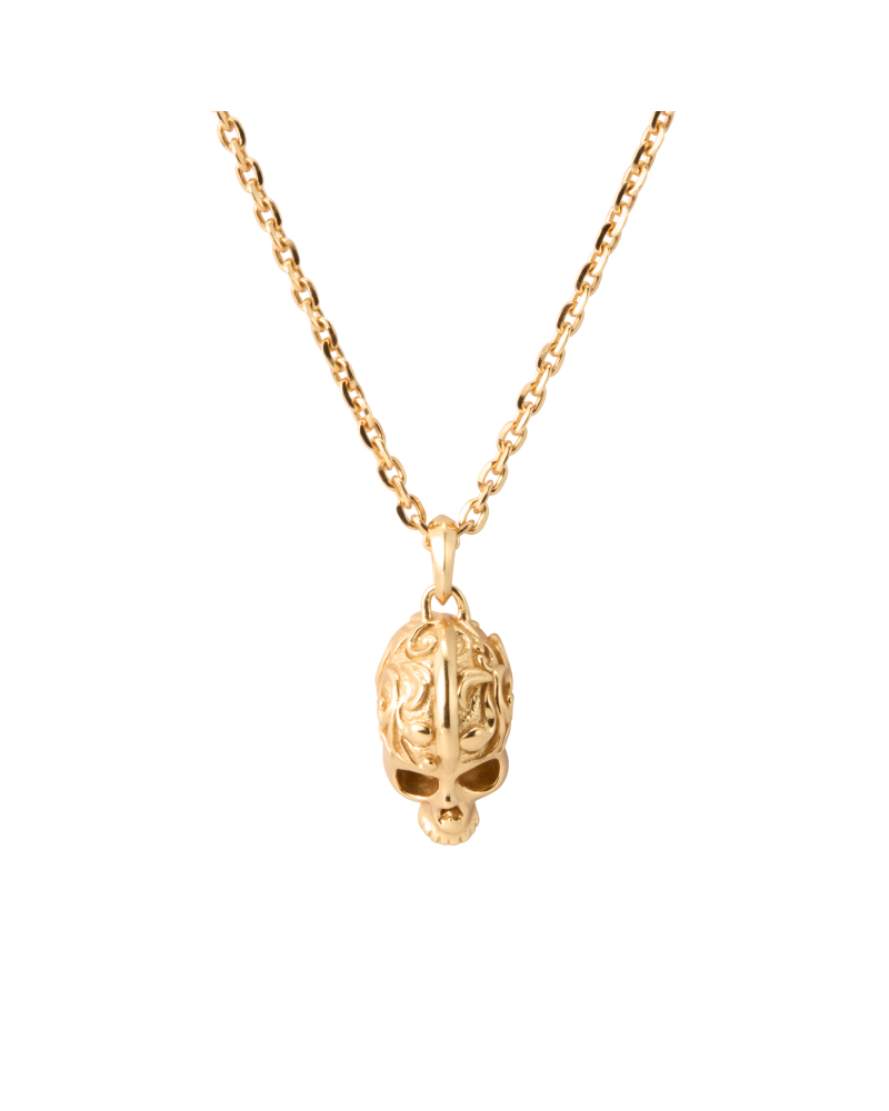 LARGE GOLD SKULL NECKLACE