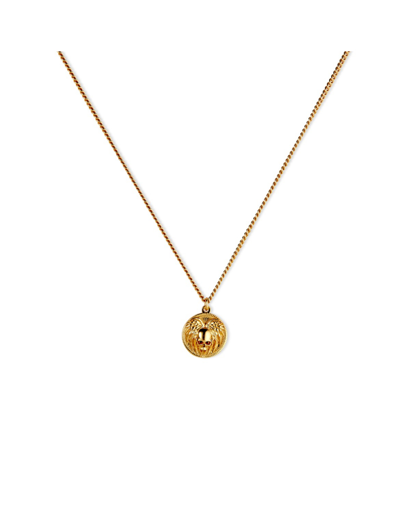 GOLD SKULL COIN NECKLACE