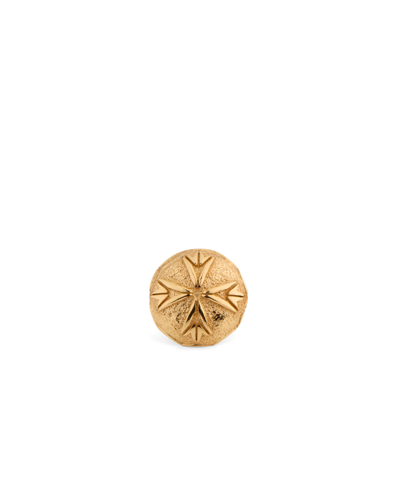 GOLD LOGO SCUDO EARRING 