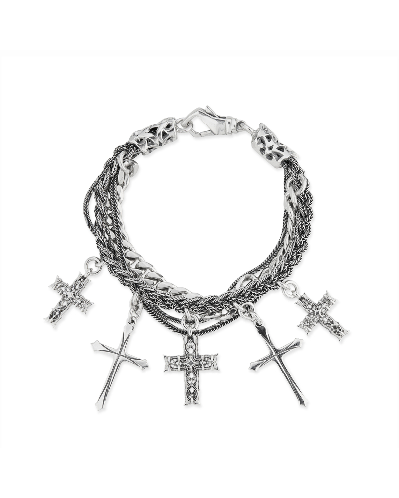 REISSUE NOTRE-DAME CROSS CHARM BRACELET