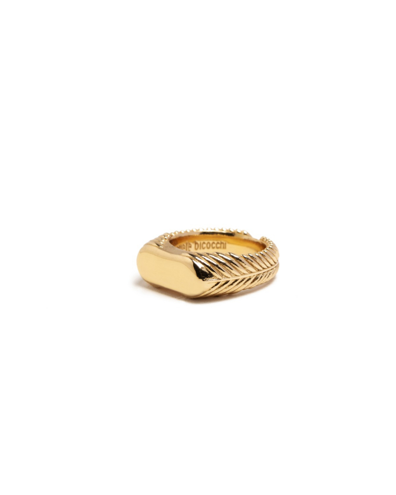 Gold Flattened Ring