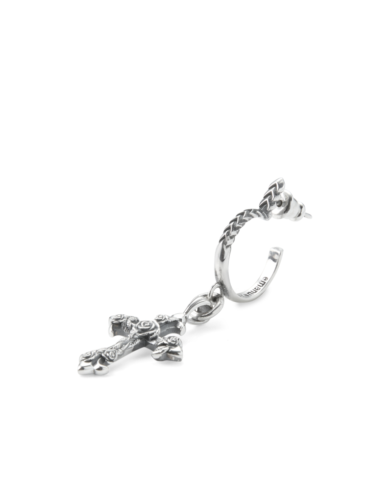 ROSE CROSS EARRING