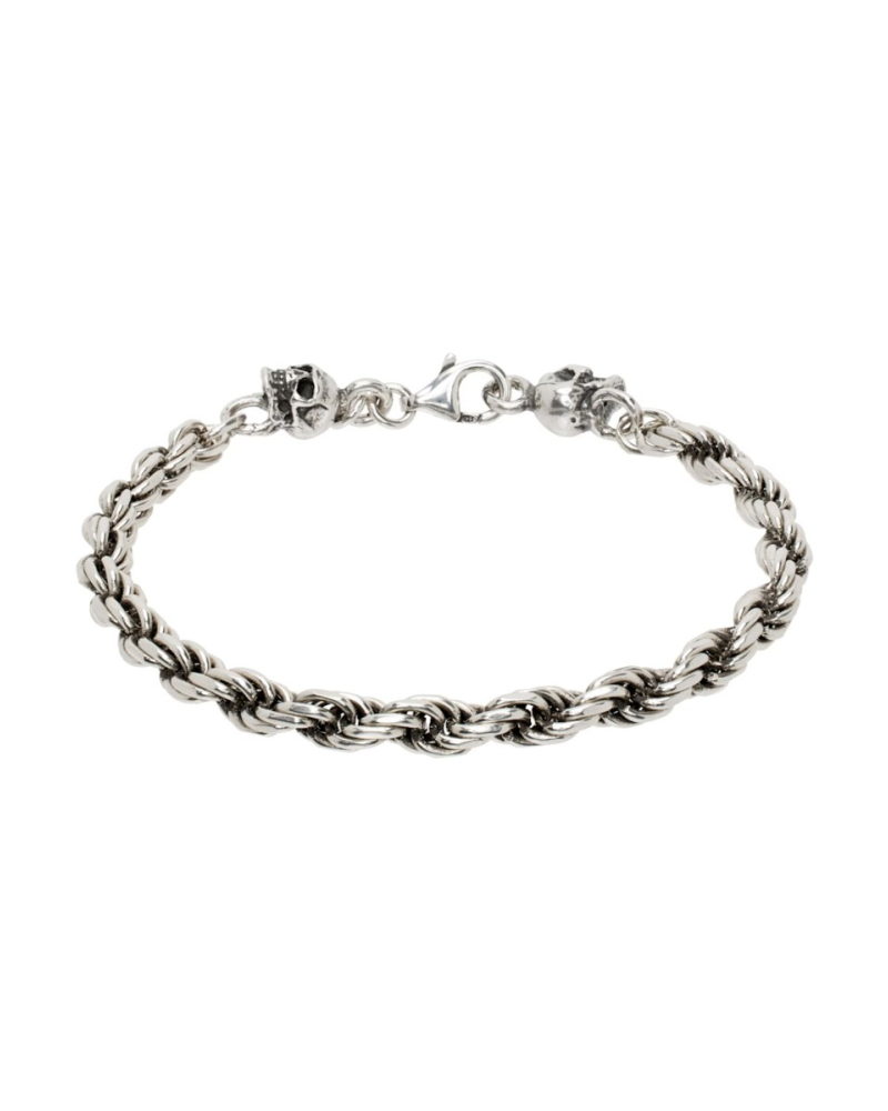 ROPE CHAIN BRACELET WITH SKULLS