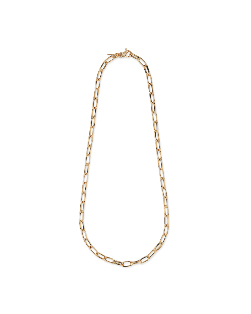 ESSENTIAL GOLD RECTANGULAR CHAIN NECKLACE