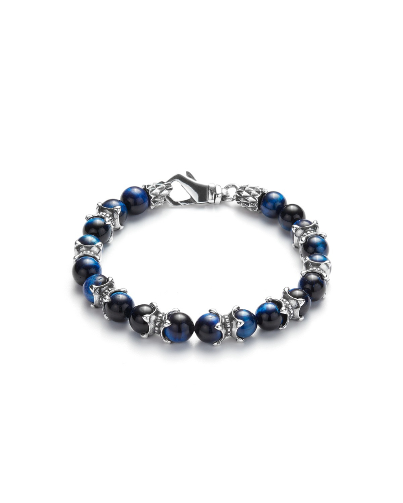 BEADED CLAW BRACELET Blue