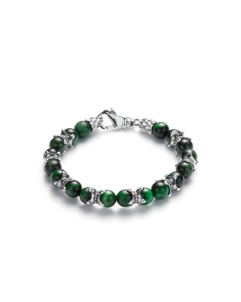 BEADED CLAW BRACELET Green