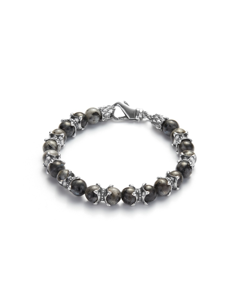 BEADED CLAW BRACELET White