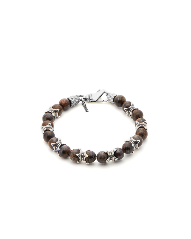 BEADED CLAW BRACELET Brown