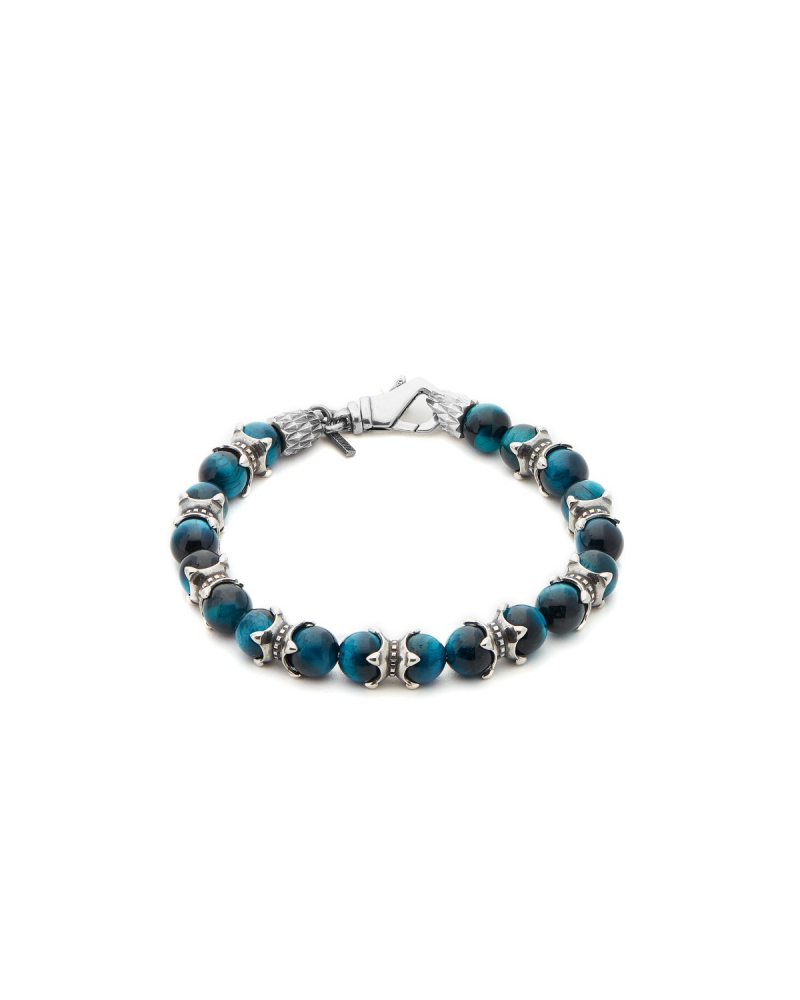 BEADED CLAW BRACELET Light Blue