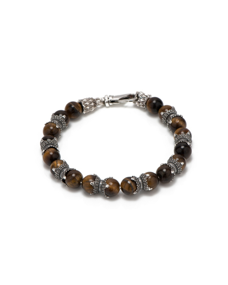 BEADED CLAW BRACELET Tiger Eye