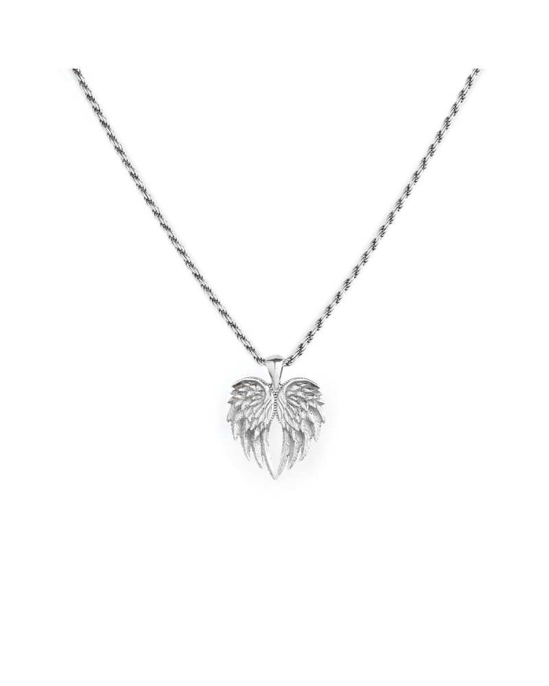 WINGS HEART PENDANT NECKLACE
