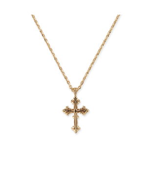 GOLD SMALL AVELLI CROSS NECKLACE