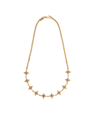 GOLD STELLA VENTIS HALF CHAIN NECKLACE