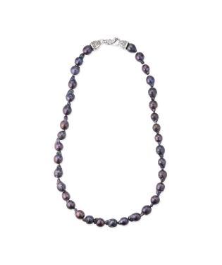 BLACK BAROQUE PEARL NECKLACE