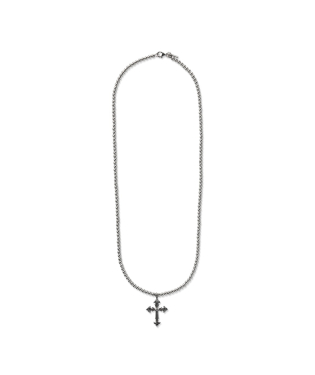 BEADED CHAIN WITH FLEURY CROSS