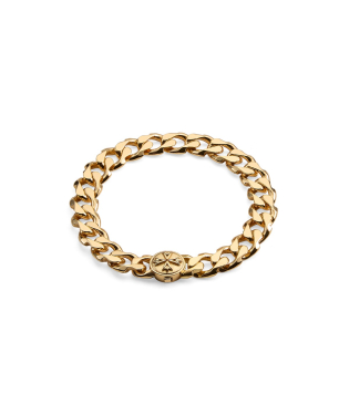 SMALL GOLD LOGO CHAIN BRACELET