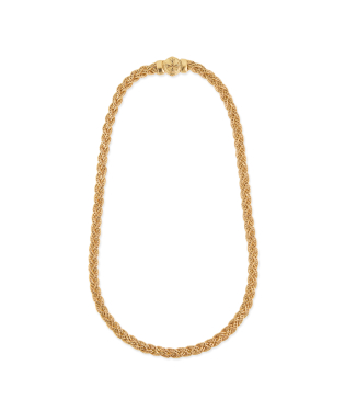 GOLD DIAMOND-CUT FLAT BRAIDED NECKLACE