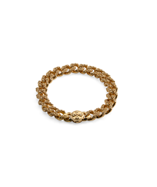 GOLD SMALL FLOURISH CHAIN BRACELET