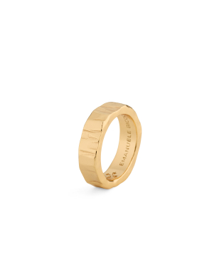 GOLD HAMMERED BAND RING