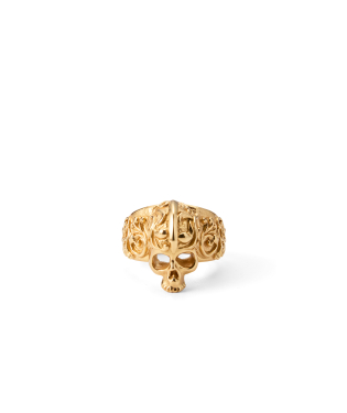 LARGE GOLD SKULL RING