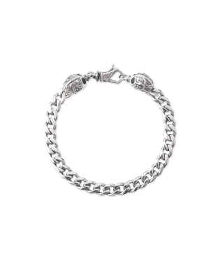 SMALL CHAIN BRACELET WITH SKULLS