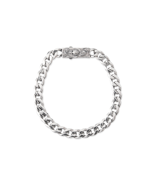 CHAIN BRACELET WITH SKULL BOX CLASP