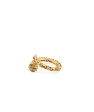 GOLD FLOURISH SPIRAL RING