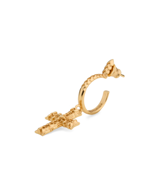 REISSUE GOLD NOTRE-DAME CROSS EARRING