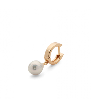 Gold baroque pearl earring