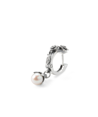 ROSE PEARL HOOP EARRING